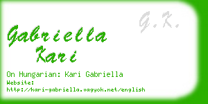 gabriella kari business card